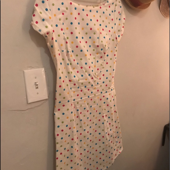 Shabby Apple white with multi colored polka dots - Picture 3 of 4